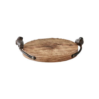 Jan Barboglio Cotorritos Cutting Board Round Iron & Wood